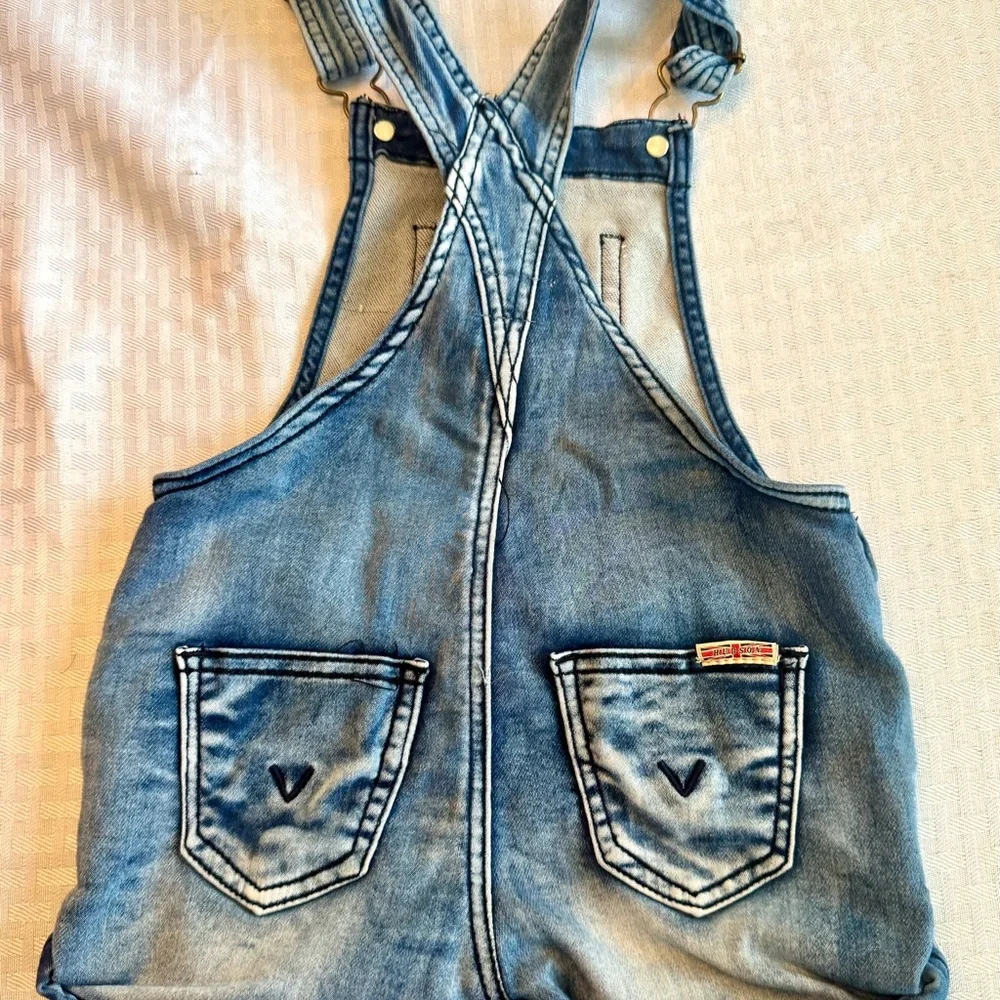 Hudson Kids Baby Acid Wash‎ Denim Shortalls Overalls Blue 24 Months